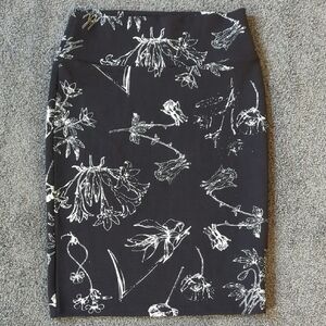 LulaRoe Cassie Black Floral Women's Skirt